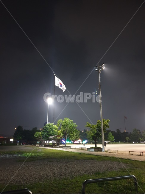 night view,night,Taegeukgi,park,lights