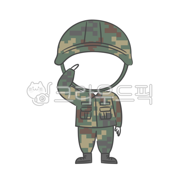 군인일러스트,군인,군복,직업,제복,군대,국군의날,만화,캐릭터,얼굴합성,합성도안,경례,인사