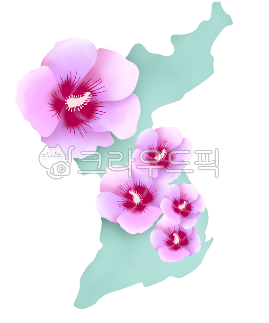 무궁화,지도,대한민국,국가,한국,애심,애국,기념일,호국보훈,개천절,현충일,광복절,삼일절,3월,광복,혁명,호국보훈의달,누끼,remove background