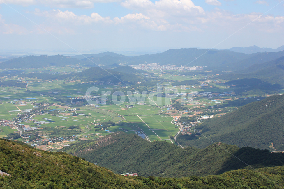 한국,아시아,전라도,전라남도,두륜산,산,먼산,풍경,마을,농촌,시골,하늘,구름,항공촬영,언덕,자연,논,농경지,나무,파랑,파란하늘,그린,시골,마을,풍경,landscape,country,rural,town