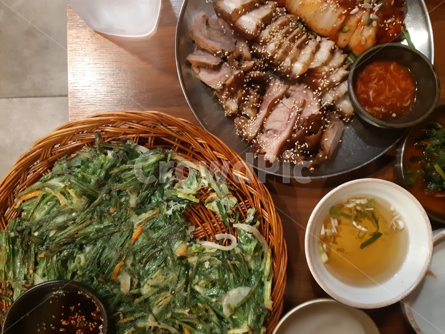 족발,파전,술안주,민속음식,토속음식
