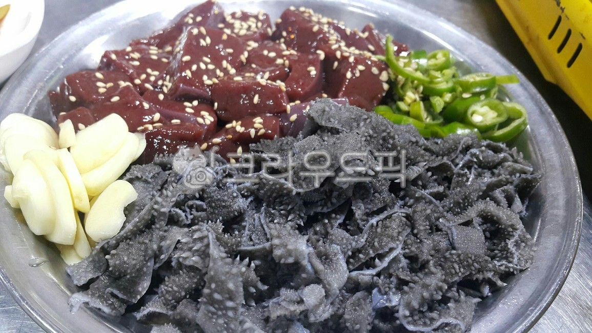 간천엽, 간, 천엽, 곱창집반찬, 소간, 사진,이미지,일러스트,캘리그라피 - 박한세작가