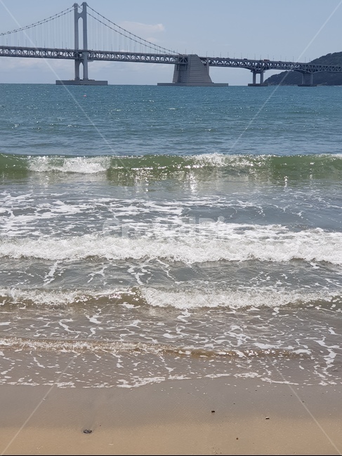 광안대교,바다,광안리해수욕장,광안리,파도