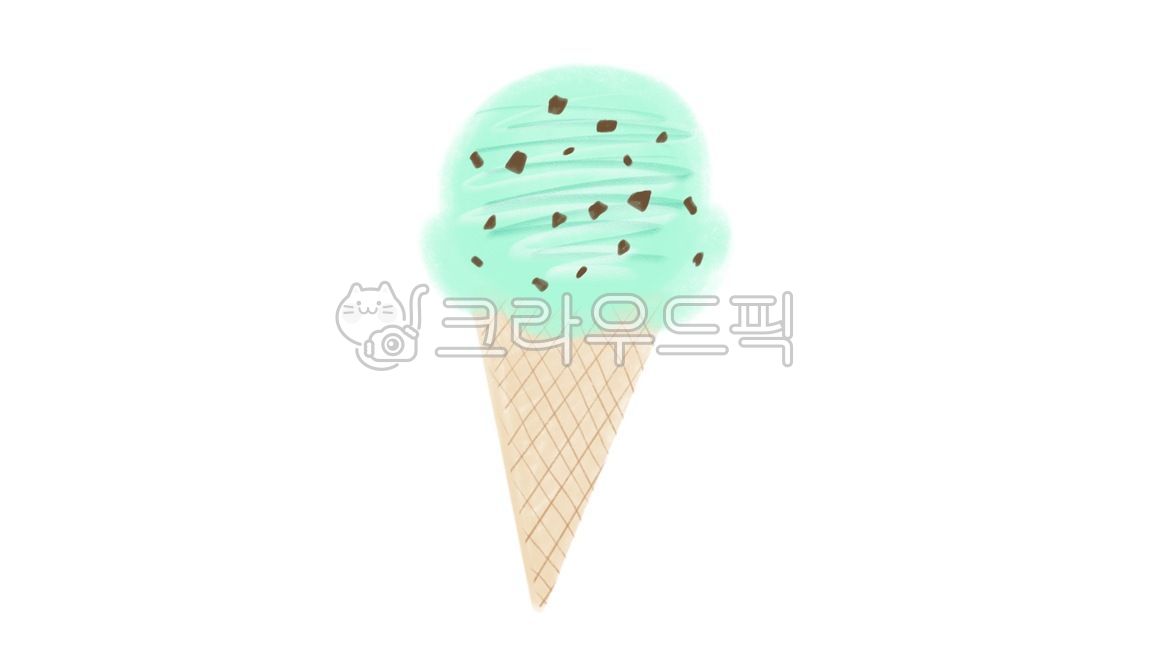 아이스크림,아이스,민트,민트초코,민트쵸코,mintchocolate,여름,콘아이스크림,민트초코일러스트