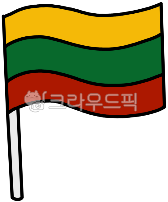 리투아니아,리투아니아국기,동유럽,유럽국기,세계국기,동유럽국기