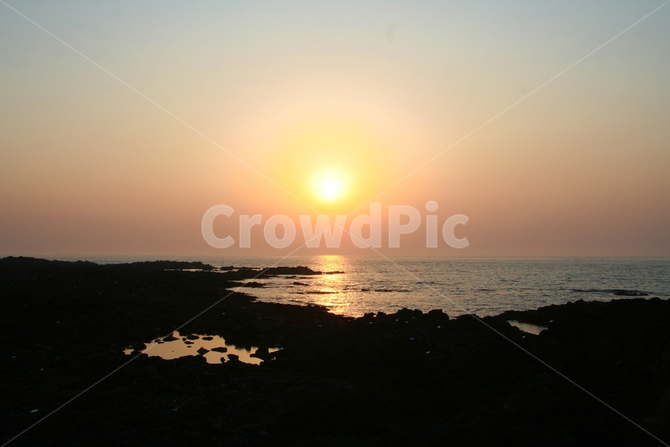 석양,바다,sunlight,outdoors,플레어,flare,옥외,햇빛,nature,자연,light,빛