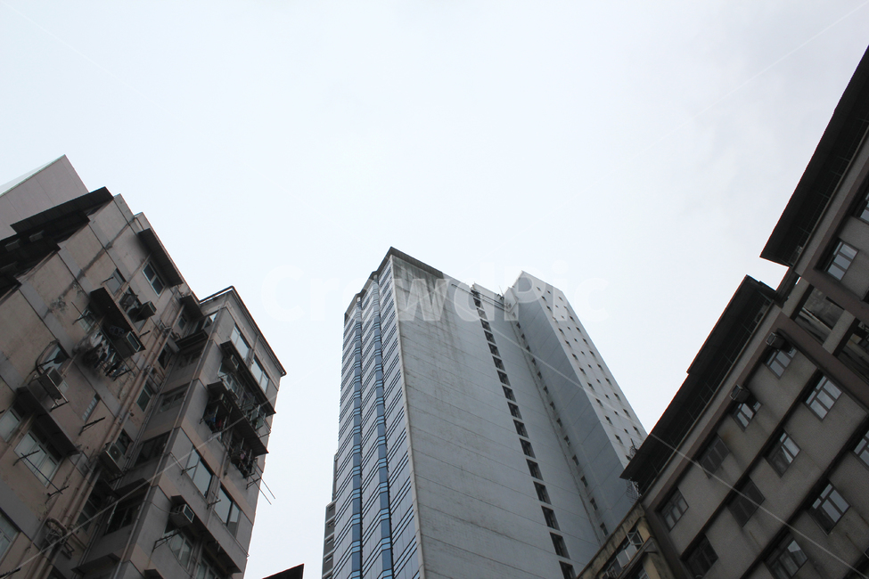 High,Central Hong Kong,Hong Kong,city,old,downtown,low angle,construct,building,china,low,Asia,soho,dark,high rise building,high rise,apartment