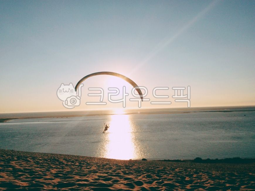 사막,패러글라이딩,실루엣,레저,엑티비티,활공,모험,투어,여행,프랑스,보르도,사막투어,아르카숑