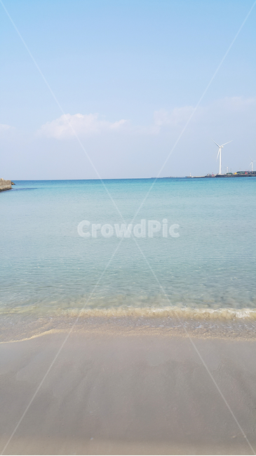 바다,파도,모래,백사장,에메랄드빛,풍력발전기,해변,바다,beach,sea