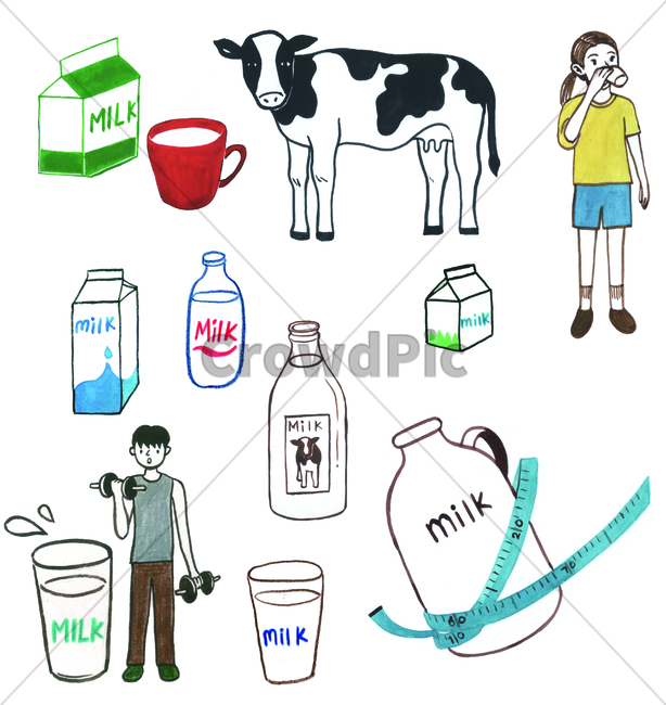 손그림,물감그림,handdrawing,watercolor,우유,milk,우유병,아이,child,children,아이들,소녀,girl,소년,boy,친구,friend,companion,milkbottle,우유컵,milkcup,젖소,milkcow,dairycattle