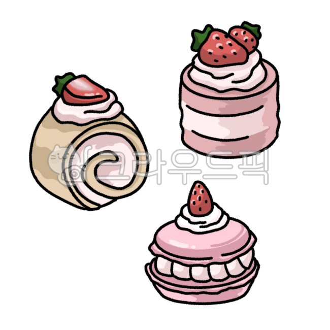 케이크일러스트,카페일러스트,빵일러스트,케이크그림,빵그림,딸기케이크일러스트,빵집일러스트,푸딩일러스트,마카롱일러스트,롤케이크일러스트