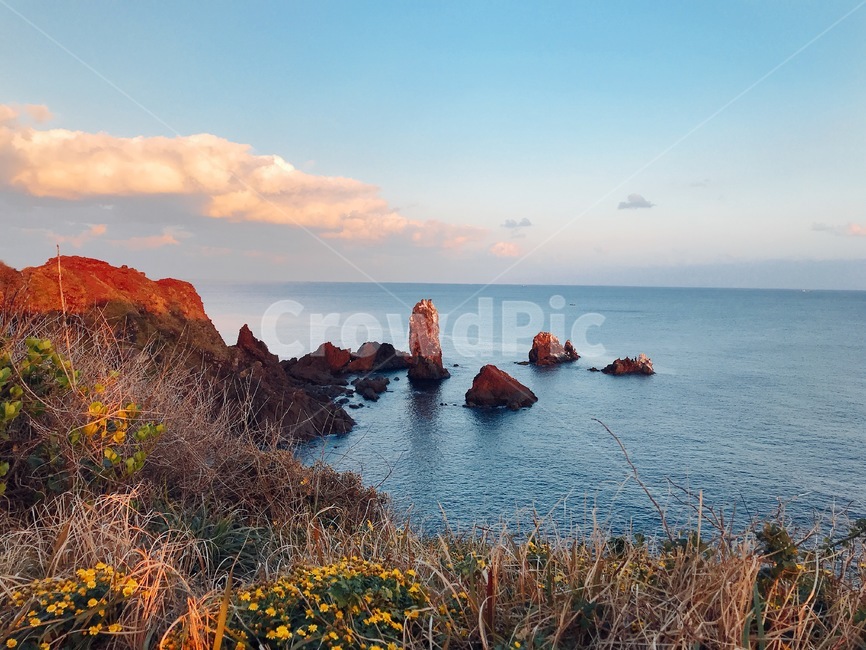제주도,성산일출봉,바다,풍경,석양,노을,jeju,landscape