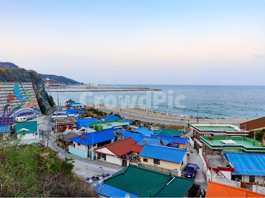 후포항마을,후포항,등기대공원,해변마을,파란지붕,해안가,울진후포항