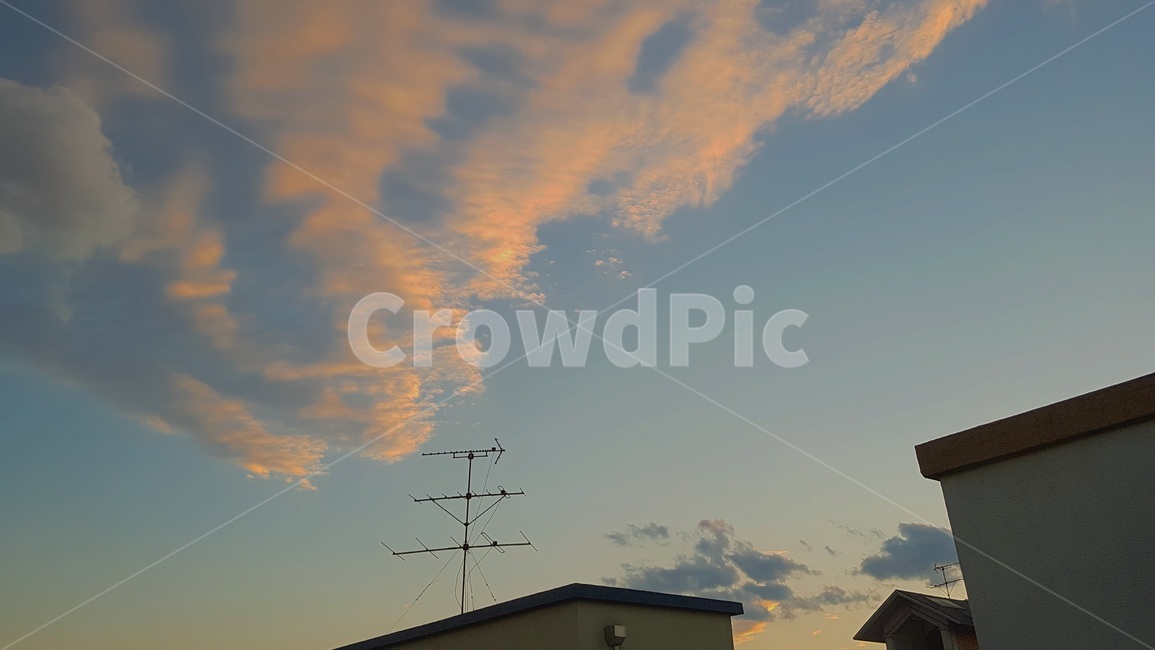 구름,노을,하늘,감성,저녁,cloud,전기장치,안테나,antenna,sunset,sky,해질녘