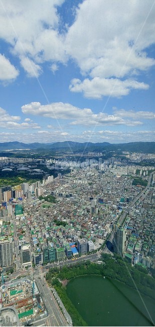 송파구,집,호수,구름,하늘