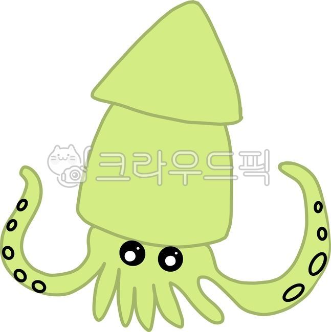 오징어,귀여운오징어,해양동물,바다생물,캐릭터일러스트,squid,seacreature,cutecharacter