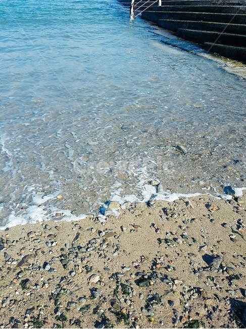 해변,자갈,파도,계단,물,거품,자연,풍경,해변,바다,beach,sea