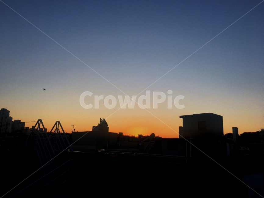 일몰,옥상,그라데이션,sunset,하늘,sky,도시,풍경,city,landscape,실루엣,그림자,silhouette,shadow,nature,자연,outdoors,옥외,building,건물