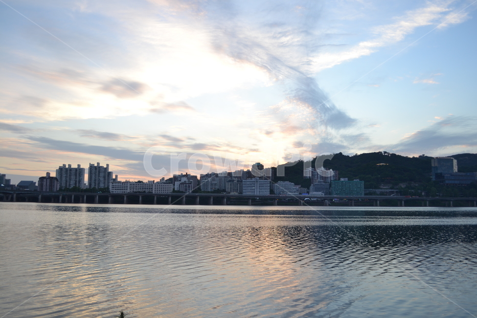 한강,hangang,river,강가,하늘,저녁하늘