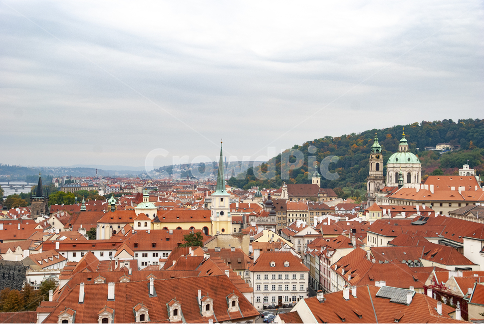 프라하,전경,빨간지붕,프라하시내,체코,praha,prague,흐린날