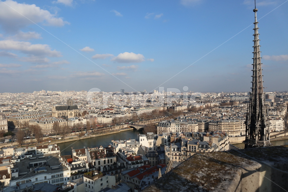 fly,Notre Dame Cathedral,Paris city,belfry,The Hunchback of Notre Dame,france,Notre Dame Bell Tower,Panoramic view of Paris,Notre Dame Spire,Notre Dame de Paris