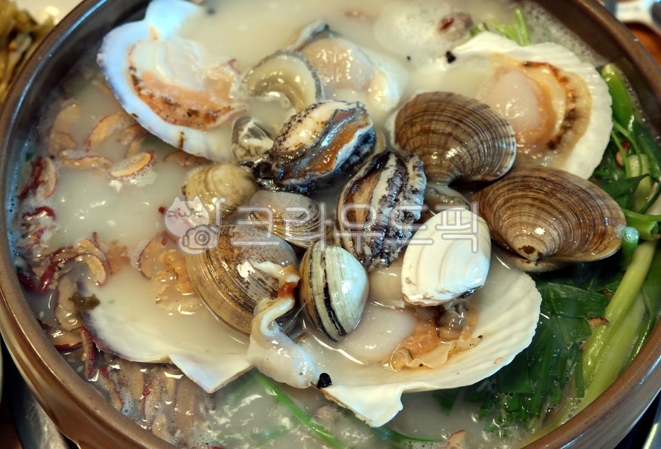 해신탕,보양식,보양요리,조개요리,해물요리,가리비,대합,해양생물,조개,seashell,clam