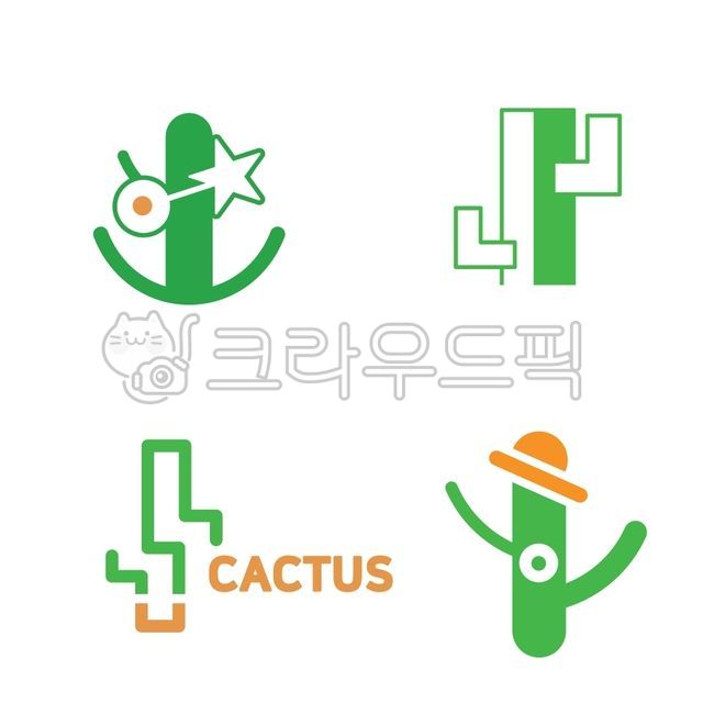선인장로고,애완선인장,귀여운로고들,선인장아이콘,cactus