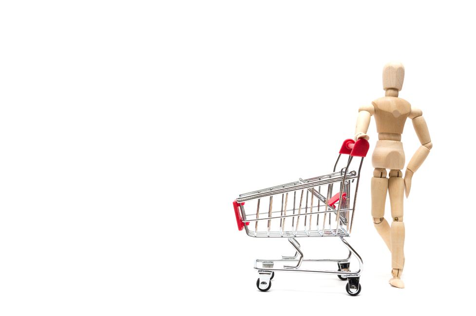 studio,Wooden balljointed doll,Nukki,ancestry,joint,carriage,US Dollar,concept,white background,cart,life,wooden doll,supermarket,shopping cart,Directed photo,wood,shopping,toy,Consumption,ball jointed doll,doll,mini,mart,tree,economy,market,solid wood,mi