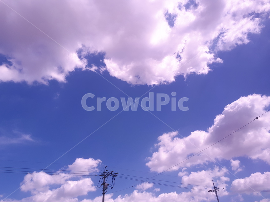 하늘,구름,파란,하얀,전깃줄,풍경,감성,sky,cloud,landscape,feeling