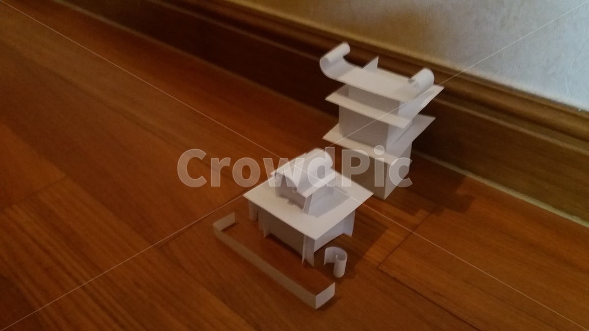 성,종이,집,절,paper,castle,house,3d