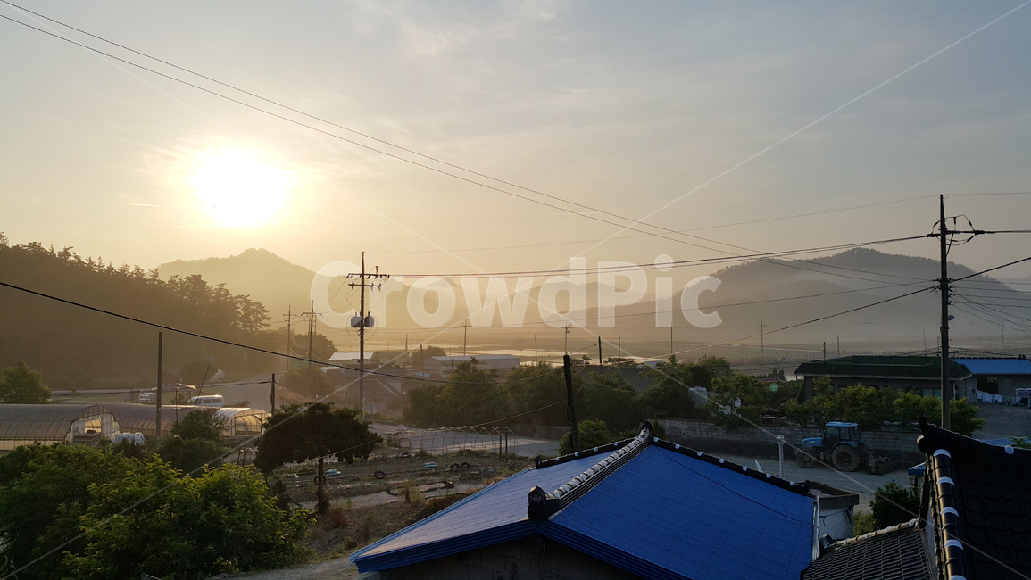 풍경,아침,시골,경치,해,전봇대,전선,하늘,산,nature,자연,outdoors,옥외,scenery,landscape,이른아침,이른,자연,풍경,nature,landscape