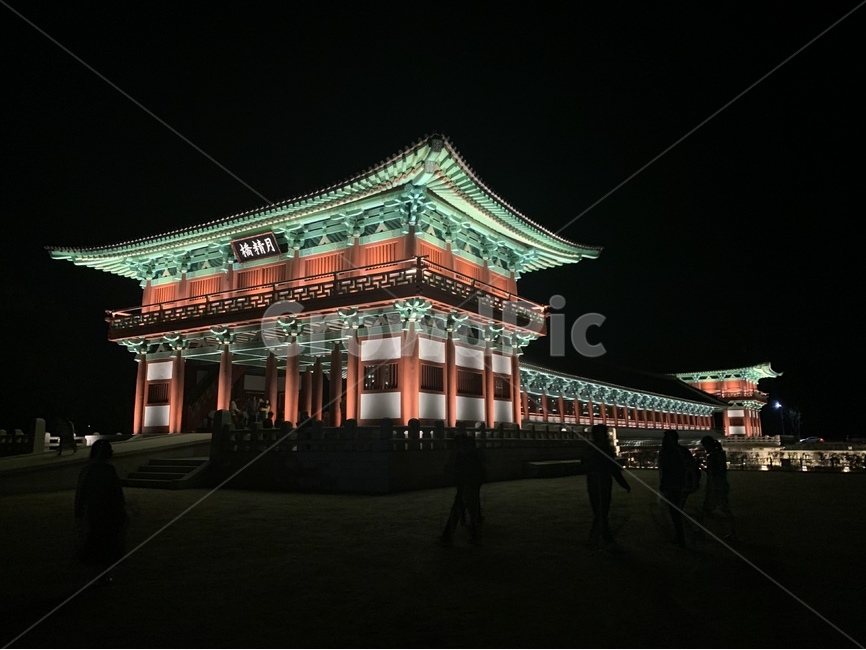night view,Woljeong Bridge,Gyeongju Woljeong Bridge,Woljeong Bridge night view,Gyeongju