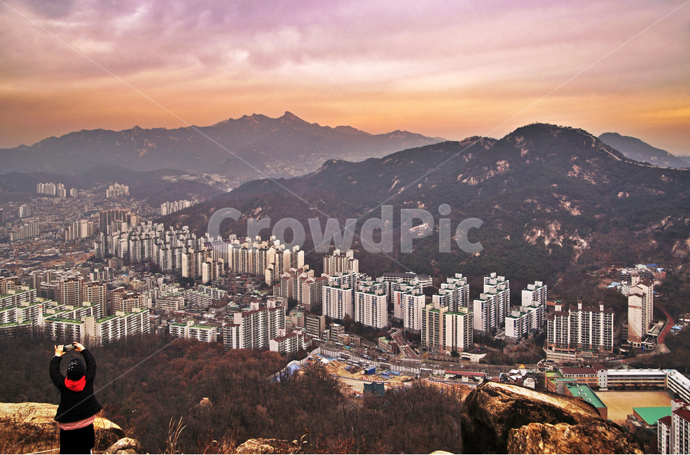 도심풍경,서울,안산,서대문구,석양,일몰,홍제동,인왕산,도시,풍경,city,landscape,한국도시풍경,한국도시경관,korea cityscape