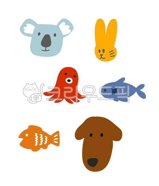 동물,동물일러스트,코알라,토끼,문어,물고기,생선,강아지,개,붕어빵,코알라일러스트,토끼일러스트,문어일러스트,강아지일러스트,물고기일러스트