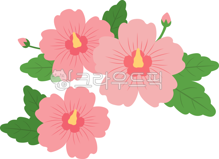 무궁화,무궁화꽃,무궁화장식,무궁화일러스트,꽃