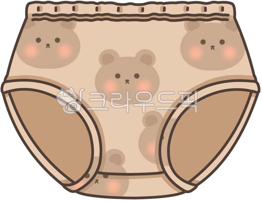 베이지,곰돌이,곰돌이그림,그림,일러스트,팬티,배변훈련,유아,영아