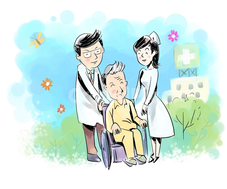 노인,노년,중년,질병,질환,쇠퇴,퇴화,쇠약,노인질병,노년질병,노인성질환,노인건강,환자,건강관리,노약자,고령화,노령화,노화,성인병,노인복지,노후,늙음,노망,장애,사회문제,노인층,60대,70대,80대,90대,아픔,고통,통증,보험,캐릭터,가난,빈곤,빈곤층,소외,소외계층,회화,펜화,페인터,일러스트,만화,수채화,삽화,상황그림,상황일러스트,드로잉,핸드드로잉,아트,미술,병원,의사,간호사,웃음,미소,편안함,재활치료,치료,복지,관리,질병관리,휠체어,건강,회복,따듯함,행복,즐거움,퇴원,입원,믿음,보건,활기,신뢰,산책,병자,남자,여자,할아버지,human,인간,person,사람,노인,어르신,old man, senior citizen,의료,의학,병원,medical,hospital,clinic,그래픽,일러스트레이션,graphic,illustration