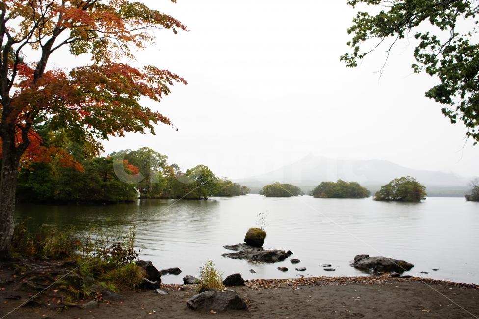 가을,호수,단풍,산,물,나무,비,가을비,돌,섬,가을,계절,fall,autumn,season,자연,풍경,nature,landscape,water,outdoors,옥외