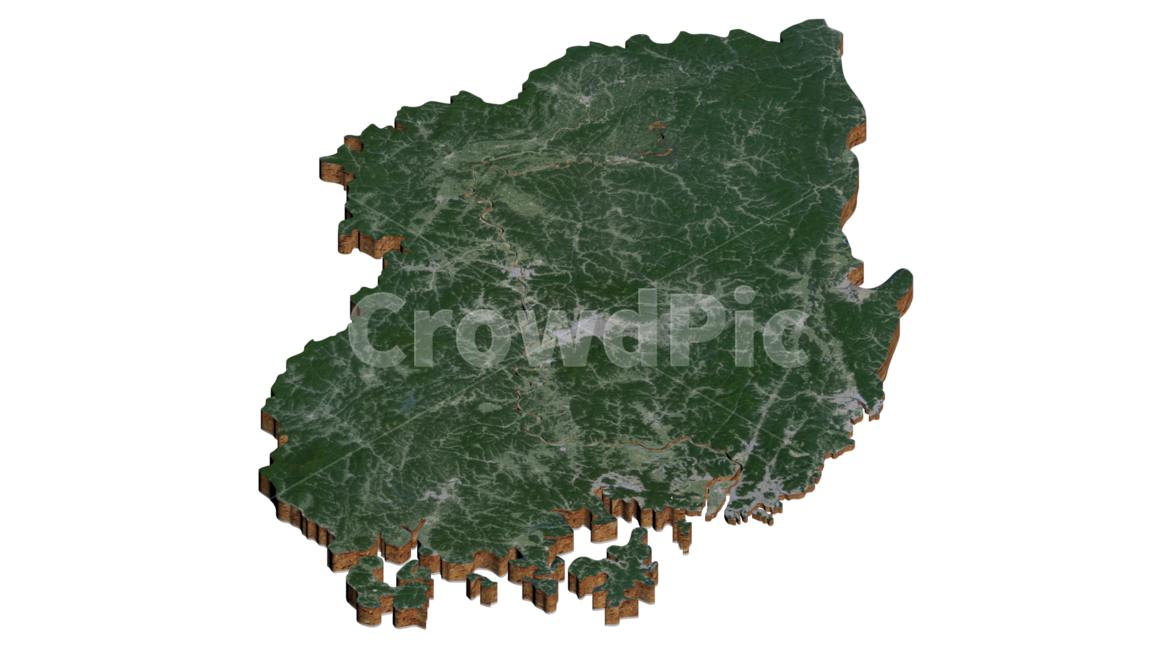 경상도,대한민국,한국,지도,3d,map,누끼,remove background