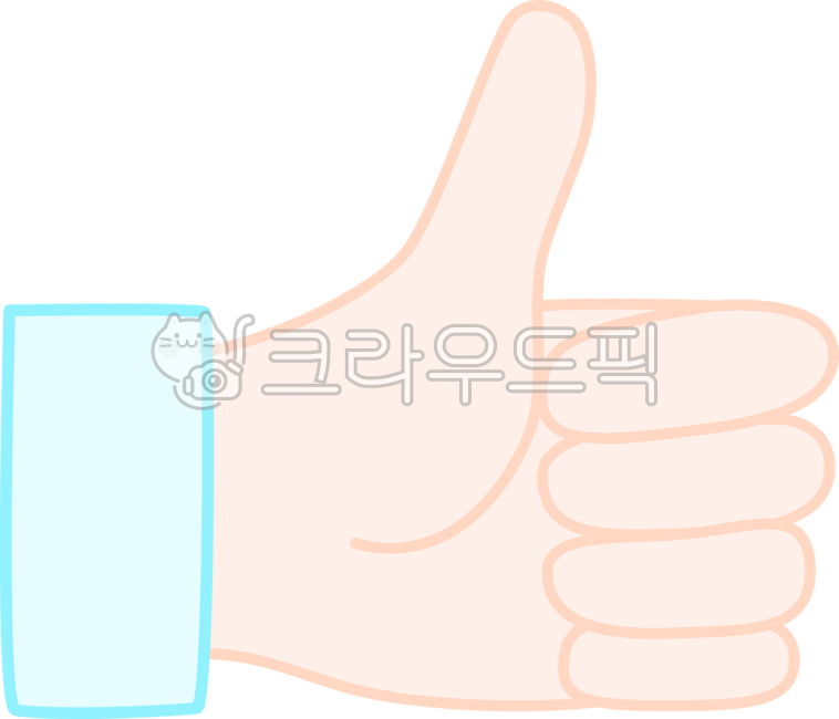 엄지, 손가락, 손, 추천, 따봉, 사진,이미지,일러스트,캘리그라피 - 포그니 스케치작가