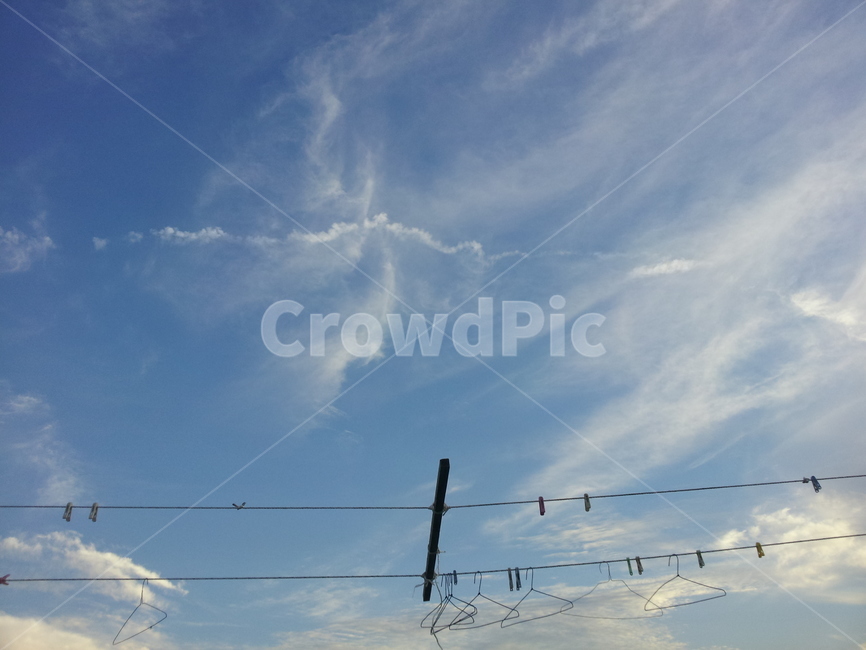 하늘,빨래줄,구름,sky,cloud