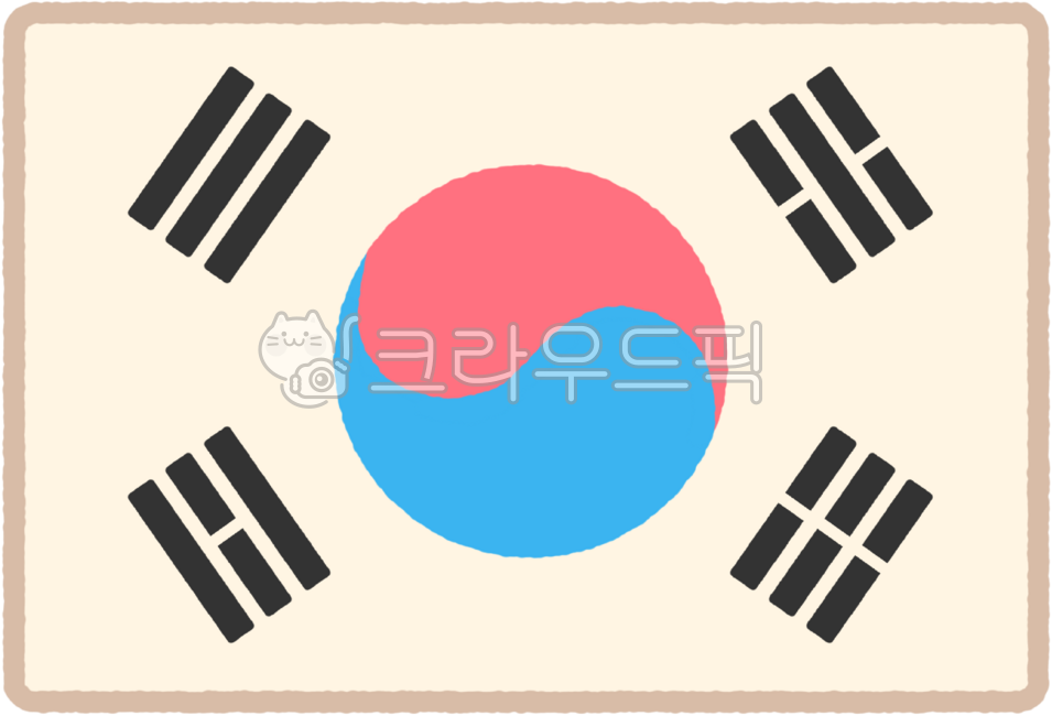 Taegeukgi,national flag of the Republic of Korea,Taegeuk pattern,Geon-Gon-Gam-Ri,Four Trigrams,Yin-Yang pattern,Black Trigram,White background,Liberation Day,Independence Day,National Foundation Day,Constitution Day,Memorial Day,Korean flag,