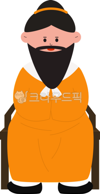 개천절,단군왕검,단군신화,홍익인간,전통,전통의상,한국,신화,단군,왕검,10월3일,앉아있는단군왕검,의자