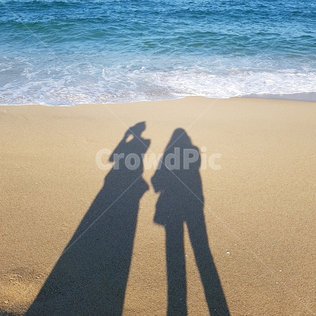 Beach,shadow,sandy beach,sea trip,friendship trip