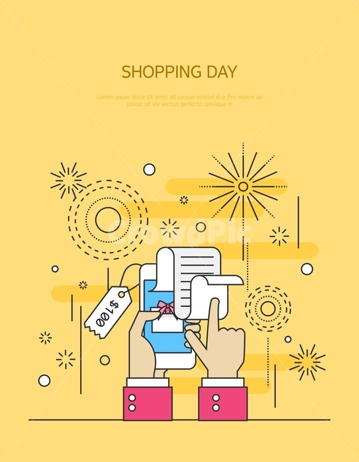 line,Line illustration,receipt,tag,price list,cell phone,Firecracker,shopping