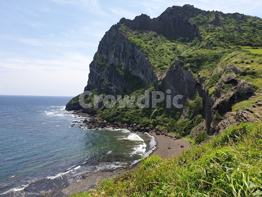 제주도,성산,성산일출봉,제주바다,화산,자연,풍경,nature,landscape,한국자연풍경,한국자연경관,korea nature landscape,제주도,jeju,jeju island,promontory,곶,outdoors,옥외,cliff,낭떠러지