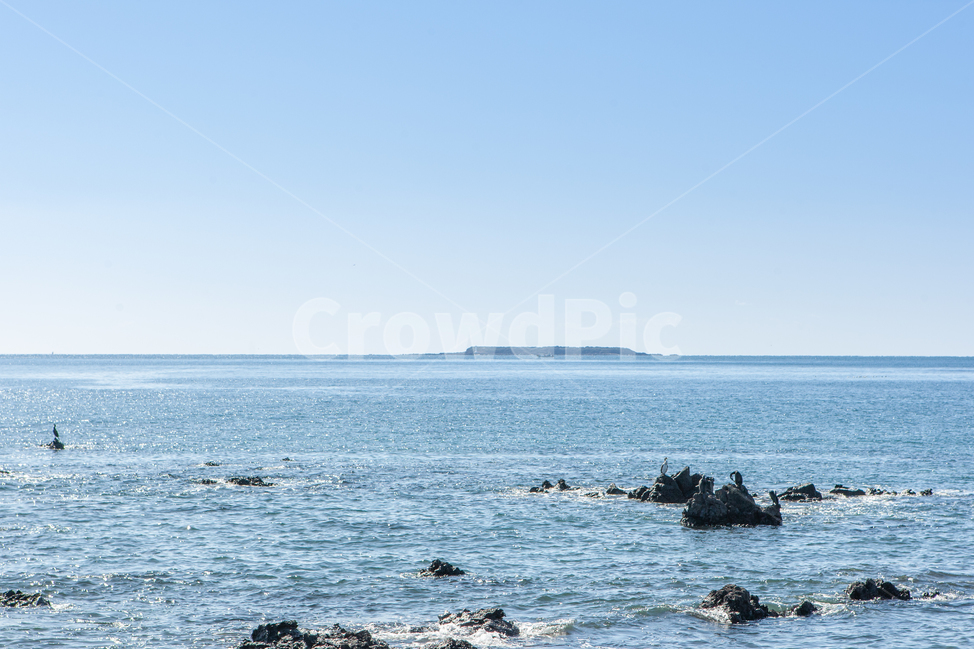 바다,맑은하늘,섬,바위,sea,자연,대양,outdoors