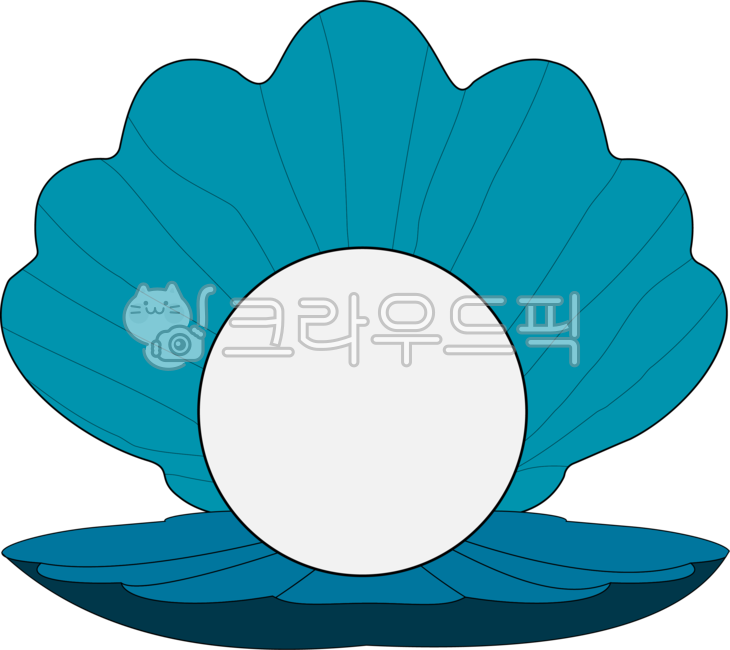 조개,진주,진주조개,조개일러스트,무척추동물,해양생물,해물