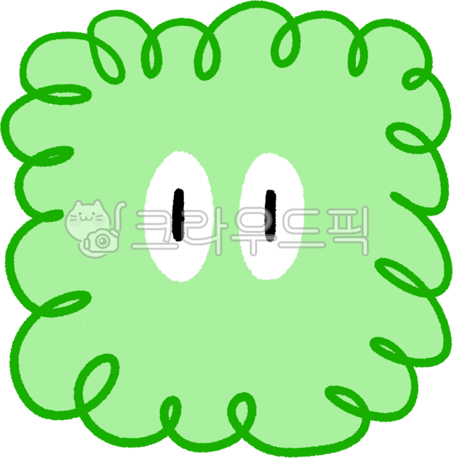 Eyes,emoticon,face,square,rectangle,vine,winding,decoration,embellishment,dakku,illustration,hand-drawn,green,lime,character,mascot