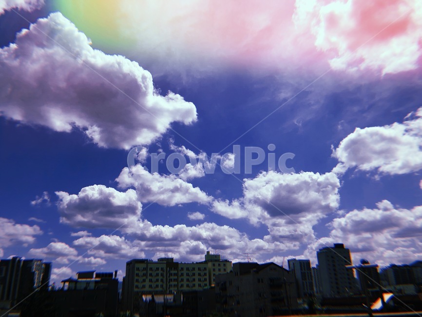필름카메라,구름,하늘,여름,무지개,뭉게구름,파랑,하얀색,흰구름,포근,자연,naturelandscape,색깔,색상,색채,색감,colorsense,color,sensitivity,feelingofcolor